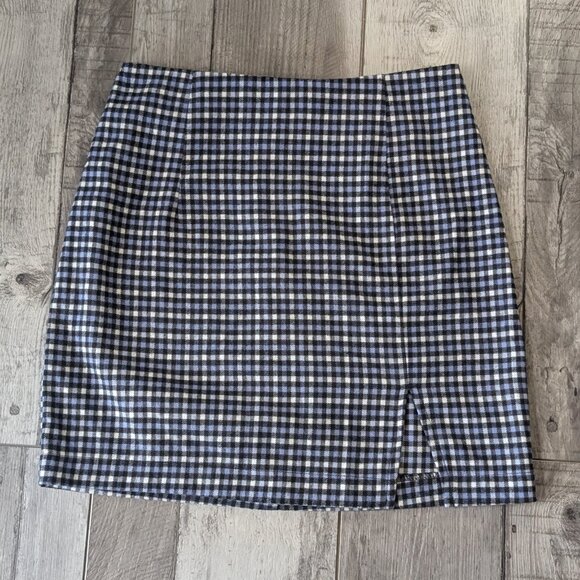 Wild Fable, Plaid Mini Skirt, Black Lilac, Sz 4 - Picture 1 of 7